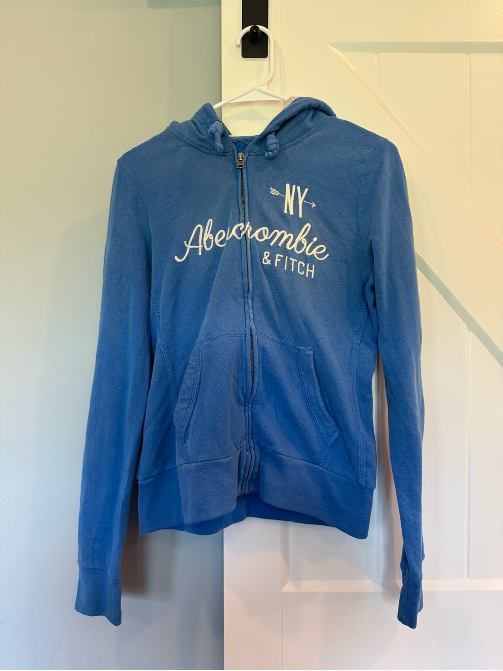Abercrombie & Fitch NY Blue Zip Hoodie Large